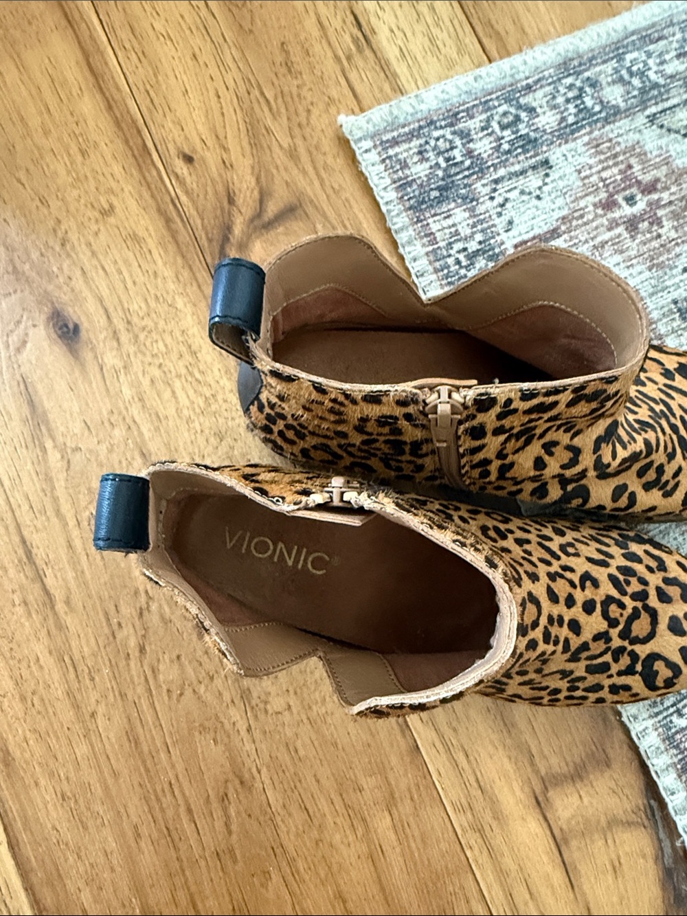 Vionic Leopard Print Ankle Boots - Brown/Tan - Picture 5 of 5